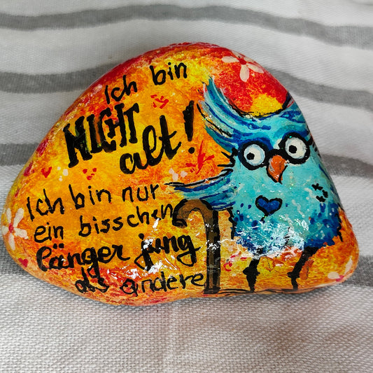 Eule mit witzigem Spruch